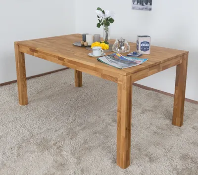 Produktbild von Esstisch Wooden Nature 415 Eiche massiv geölt - 160 x 90 cm (B x T)