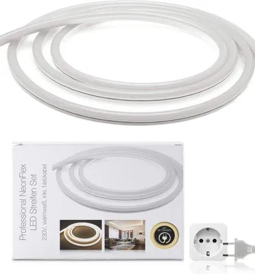 Produktbild von LED-Neon-Flex-Leiste 10 Meter - Warm Weiß, IP65, 230V, Innen- und Außenanwendung