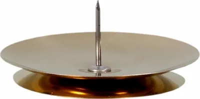 Produktbild von Tischkerze, glatt, goldfarben, Durchmesser 5 cm, Höhe 4 cm