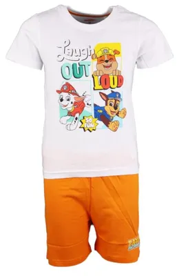 Produktbild von Paw Patrol Kinder Schlafanzug Pyjama kurz Nachtwäsche 98-128 100% Baumwolle  - Weiss, 128