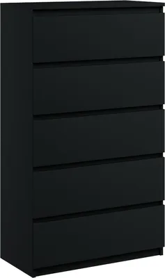 Produktbild von Kommode mit 5 schubladen 70cm Moderne Sideboard Schwarz mat