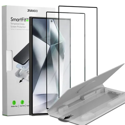 Zdjęcie produktu dla 2-pak Samsung S24 Ultra Szkło ochronne na ekran - Szkło hartowane | [Automatyczna instalacja] - Bez bąbelków