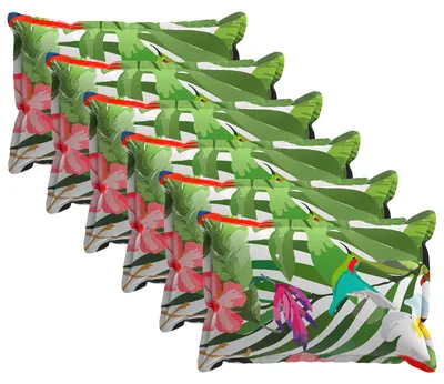 Productafbeelding van vidaXL Kussenhoezen, 6 stuks, HOUTEN, zwart, 40 x 60 cm, polyester