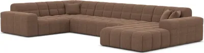 Produktbild von Strukturstoff U-Form XL Wohnlandschaft Nivara Braun Rechts