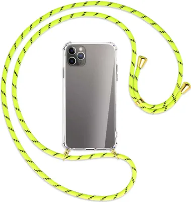 Produktbild von Handykette Backcover-Schutzhülle mit Band (Metall goldfarben) für Apple iPhone 11 Pro Max - beige
