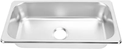 Productafbeelding van RVS spoelbak 304, krasbestendig, inbouwspoelbak, geschikt voor campers, 1 bak