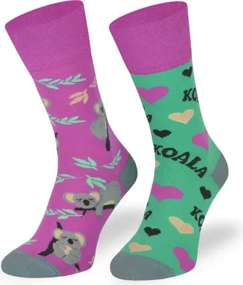 Produktbild von SKIETY Bunte Lustige Socken für Erwachsene Baumwolle, Koala - 35-38