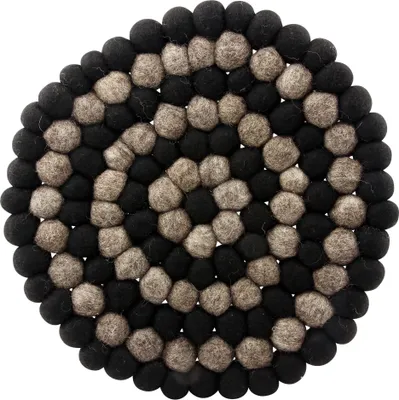 Produktbild von Filzuntersetzer - Filzmatte - Untersetzer - schwarz - rund - ca. 30 cm
