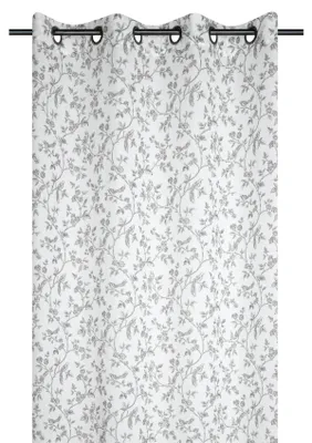 Produktbild von Baumwollvorhang mit Ösen und Blumenmuster
