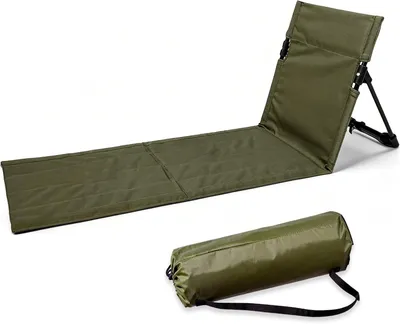 Produktbild von Campingstuhl Outdoor-Sitzkissen mit Rückenlehne, faltbare Strandmatte, leichter Outdoor-Bodenstuhl und Stadion-Sitzkissen, faltbare Liegematte für Str