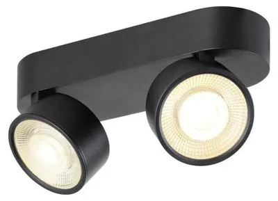 Productafbeelding van Opbouwspot Kalu 2.0 dubbel zwart 3000K