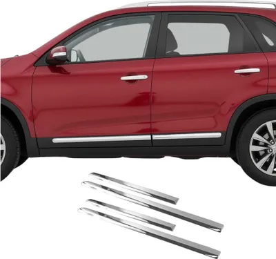 Image de Garniture Baguette de porte latérale pour Kia Sorento 2009-2013 acier inox 4Pcs