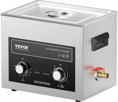 Obrázok produktu pre 10L ultrazvukový čistič s ohrievačom, časovačom a košíkom, digitálny sonický stroj