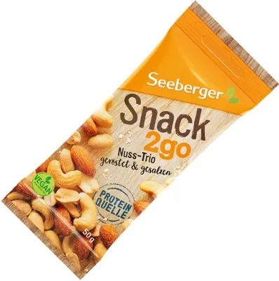 Produktbild von Seeberger Snack 2go Nuss-Trio geröstet & gesalzen 50g