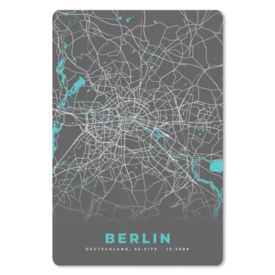 Produktbild von MuchoWow® Mauspad Mousepad Deutschland - Blau - Berlin - Stadtplan - Karte 18x27 cm - Mousepads - Maus Mat - Pad - Mausunterlage