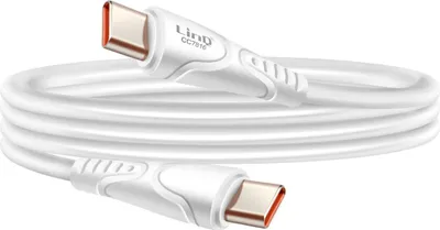 Obrázek produktu pro LinQ, kabel USB-C na USB-C 4A rychlé nabíjení 80W silikonový 1m, bílý