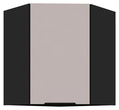 Image de Meuble d'angle supérieur AGAFIJA 1 - 60x60 cm, cachemire / noir