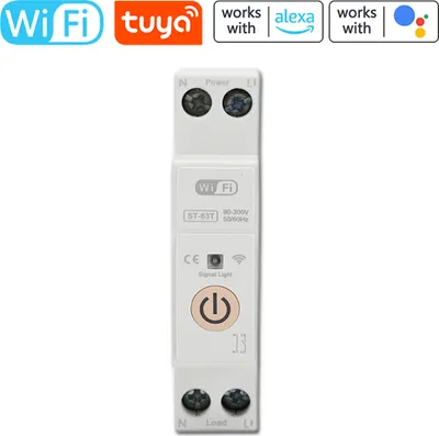 Produktbild von Tuya WiFi Intelligent Switch Tragbare Hausautomation DIY Breaker Timing-Steuerung Sprachsteuerungsschalter Kompatibel mit Google Assistant und Alexa