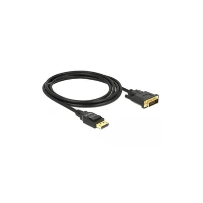 Produktbild von Kabel Displayport 1.2 Stecker > DVI 24+1 Stecker 2 m schwarz Delock