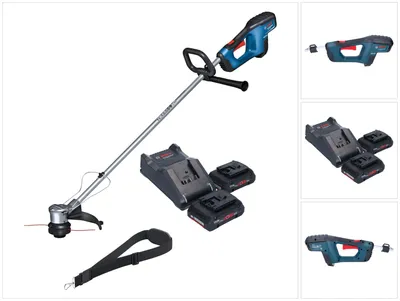 Produktbild von Bosch GRT 18V-33 Professional Akku Rasentrimmer 18 V 330 mm Brushless + 2x ProCORE Akku 4,0 Ah + Ladegerät