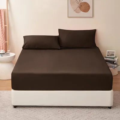 Obrázok produktu pre Elastické plachty 140x200 cm, tmavohnedé, mikrovlákno,  Oeko-Tex, výška matrace 30 cm