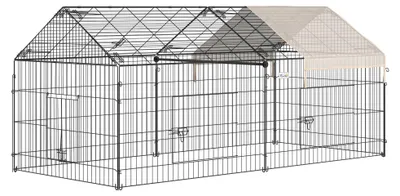 Produktbild von PawHut Freigehege, Kleintiergehege, Meerschweinchen Gehege, für Kleintiere Beige