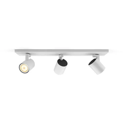 Produktbild von Philips Hue White ambience Runner Dreier-Spot, Intelligenter Einbaustrahler, Bluetooth/Zigbee, Weiß, LED, Aluminium, GU10