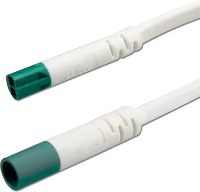 Produktbild von ISOLED Mini-Plug Verlängerung male-female, 1m, 2x0.75, IP54, weiß-grün, max. 48V/6A