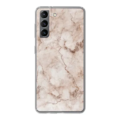 Produktbild von MuchoWow® Handyhülle Schutzhülle Hülle für Samsung Galaxy S21 Marmor - Luxus - Braun Silikon Softcase Handy Hülle - Softcase