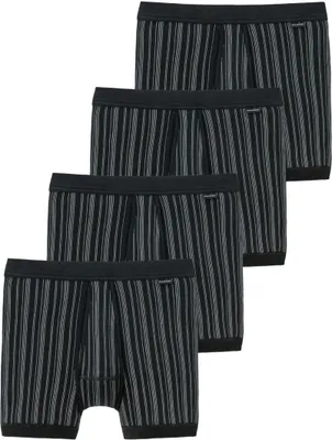 Produktbild von Schiesser 4er Pack Original Classics Feinripp Unterhose kurz Mit kontrastfarbenem Streifen-Muster, Bequemer Softbund für hohen Tragekomfort, Besonders strapazierfähige, bequeme Feinripp-Qualität