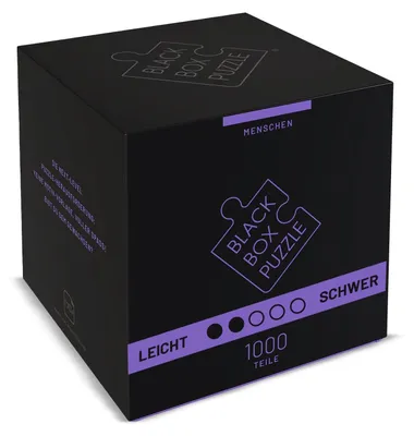 Produktbild von Black Box Puzzle 1000 Teile, Blackbox mit Überraschungs-Motiv ohne Vorlage, Impo