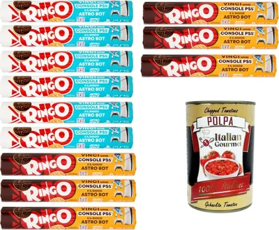 Produktbild von Ringo Doppelkeks Mix Kakao & Vanille 12x165g italienische Kekse Vorratspack Snack Rolle Gebäck Familienpack Schulpausen Büro Party + Italian Gourmet polpa