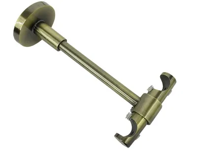 Produktbild von Gardinia Universal Deckenträger offen für Ø 16 mm messing-antik 13,5 cm