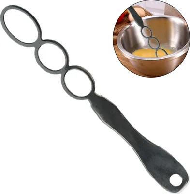 Produktbild von 22 cm Multifunktionaler Edelstahl Rührer, Natural Butter Blender, Handrührgerät für Butter, Sahne, Teig & Soßen