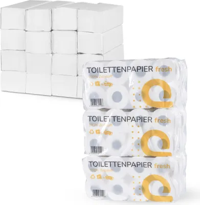 Produktbild von Tissue24 Vorteilspack – 72 Rollen Toilettenpapier 3-lagig + 3.200 Falthandtücher Z-Falz 2-lagig | Sparpaket Waschraum & Gastronomie