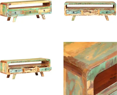 Immagine prodotto di mobile TV vidaXL 117x30x41 cm in legno massiccio antico - mobile TV - mobile TV - supporto TV - mobile in legno