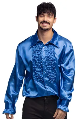 Produktbild von Boland 6021540, Fancy shirt, Erwachsener, Männlich, Blau, XXL, Polyester