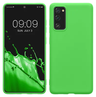 Produktbild von kwmobile Handyhülle für Samsung Galaxy S20 FE Hülle - TPU Case - Kabelloses Laden - Schutzhülle Cover in Limettengrün