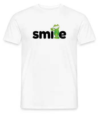 Produktbild von Spreadshirt Janosch Günter Kastenfrosch Smile Design Männer T-Shirt, XXL, Weiß