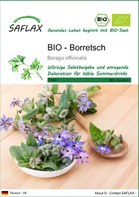Produktbild von SAFLAX - BIO - Borretsch - Borago officinalis - 40 Samen