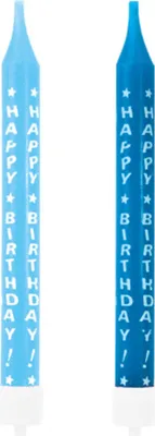 Obrázek produktu pro Amscan - 551518 - 10 narozeninových svíček, pro chlapce, modré