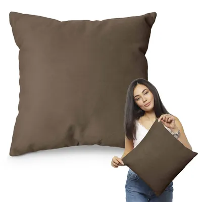 Immagine prodotto di Muralo CUSCINO DECORATIVO 45 cm x 45 cm Cuscino decorativo per divano Cuscino decorativo per letto Marrone