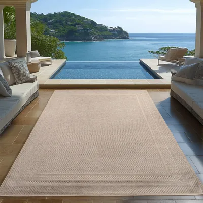 Image de Carpetsale24 Tapis d’Extérieur Imperméable et Résistant aux UV Idéal pour Cuisine Balcon Terrasse Jardin et Salon, Taille: 240x340 cm