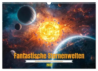 Produktbild von Fantastische Sternenwelten (Wandkalender 2027 DIN A3 quer), CALVENDO Monatskalender