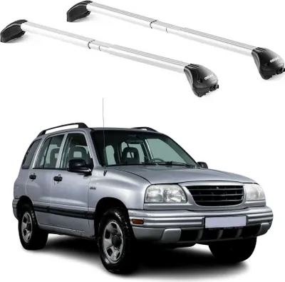 Image de Barres de toit pour Suzuki Vitara ET 1998-2005 5P Gris Argenté 2 pièces ABE