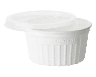 Produktbild von 75x Suppenbecher thermoisolierend inkl. Deckel SOUP TO GO PP 350 ml weiss