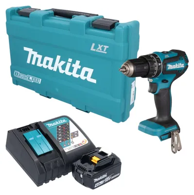 Zdjęcie produktu dla Makita DHP 485 RM1K akumulatorowa wiertarko-wkrętarka udarowa 18 V 50 Nm bezszczotkowa + 1x akumulator 4,0 Ah + ładowarka + walizka