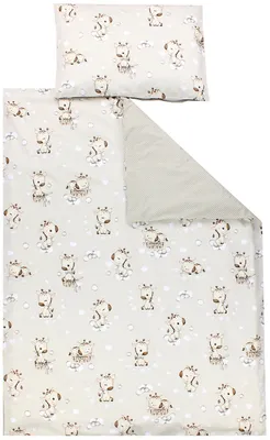Produktbild von TupTam Kinder Bettwäsche Gemustert 2-Teilig Wendebettwäsche, Farbe: Giraffe Beige Punkte, Größe: 135x100 cm