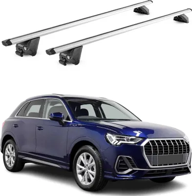Image de Barres de toit transversales pour Audi Q3 F3 2018-2025 Alu Gris Argenté 2x ABE