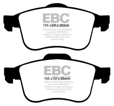 Imagen del producto de Juego de pastillas de freno delanteras EBC Brakes, compatible con ALFA ROMEO GIULIETTA (940), modelo DP42090R